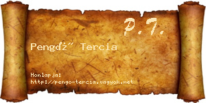 Pengő Tercia névjegykártya